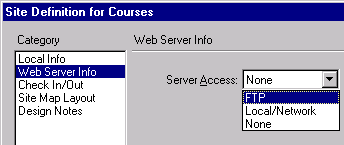 Site Definition for courses